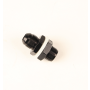 FRAGOLA FRG483110-BL #10 Fuel Cell Bulkhead Fitting Black