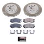 PowerStop SC1515 Semi-Coated Rotor and Low-Dust Ceramic Brake Pad Kit