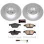 PowerStop CRK5625 Genuine Geomet Coated Rotor and Carbon-Fiber Ceramic Brake Pad Kit