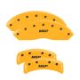 MGP 38010SMGPYL 4 Caliper Covers Engraved Front & Rear  Yellow finish black ch