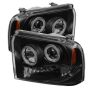 SPYDER 5078483 Projector Headlights - LED Halo - Black Smoke