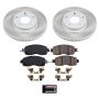 PowerStop SC6494 Semi-Coated Rotor and Low-Dust Ceramic Brake Pad Kit