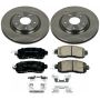 PowerStop KOE7215 OE Stock Replacement Low-Dust Ceramic Brake Pad and Rotor Kit