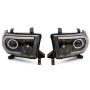 Raxiom TU16006 07-13 Toyota Tundra Axial Series Projector Headlights w/ LED Bar- Blk Housing (Clear Lens)