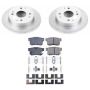 PowerStop CRK1244 Genuine Geomet Coated Rotor and Low-Dust Ceramic Brake Pad Kit