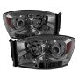 SPYDER 9028342 Xtune Dodge Ram 1500 06-08 / Ram 2500/3500 06-09 Halo Projector Headlights Smoked PRO-JH-DR06-LED-SM