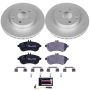 PowerStop ESK5790 Genuine Geomet Coated Rotors, ECE-R90 Brake Pads + Hardware Kit