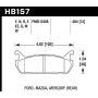 Hawk Performance HB157B.484 HPS 5.0 Disc Brake Pad