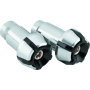 BikeMaster 152151 Anti-Vibration Bar Ends - Black/Silver