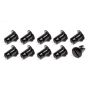 TRIPLE X RACE COMPONENTS TXRCH-4401-10-BLK Oval Head Button Alum Black .500 Long 10 Pack