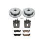 PowerStop KCOE1368 OE Stock Replacement Low-Dust Ceramic Brake Pad, Rotor and Caliper Kit