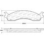 Stoptech 309.06550 Sport Brake Pads w/Shims - Rear