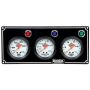 QUICKCAR RACING PRODUCTS QRP61-6712 3 Gauge Panel  OP/WT/FP Black