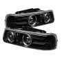 SPYDER 5009593 Projector Headlights - LED Halo - Black