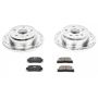 PowerStop K2418 Z23 Daily Driver Carbon-Fiber Ceramic Brake Pad and Drilled & Slotted Rotor Kit