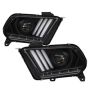 SPYDER 5084569 Light Bar Projector Headlights - LED Sequential Turn Signals - Black