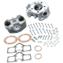 S&S Cycle 90-1488 79-84 BT Super Stock 3-5/8in Bore Band Style Dual Plug Cylinder Head Kit - Natural