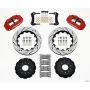 Wilwood 140-9298-DR Narrow Superlite 6R Front Hat Kit 14.00in Drilled Red 88-93 Corvette C4