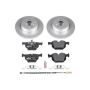PowerStop ESK5982 Genuine Geomet Coated Rotors, ECE-R90 Brake Pads + Hardware Kit