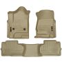 Husky Liners 14 Chevrolet Silverado/GMC Sierra Dbl Cab WeatherBeater Tan Front&2nd Seat Floor Liners