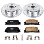 PowerStop K1069 Z23 Daily Driver Carbon-Fiber Ceramic Brake Pad and Drilled & Slotted Rotor Kit