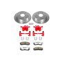 PowerStop KC1440-26 Z26 Street Performance Ceramic Brake Pad, Drilled Slotted Rotor, and Caliper Kit