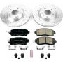 PowerStop K7215 Z23 Daily Driver Carbon-Fiber Ceramic Brake Pad and Drilled & Slotted Rotor Kit