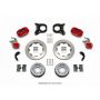 Wilwood 140-14259-R Forged Dynalite P/S Rear Kit w/MC4 P-Brake Red Chev 12 Bolt w/Clip Elimin-Staggered