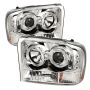 SPYDER 5010360 1PC Projector Headlights - Version 2 - LED Halo - Chrome