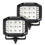 Go Rhino 750300323SCS Xplor Bright Series Sideline Cube LED Spot Light Kit (Surface Mount) 4x3 - Blk (Pair)