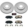 PowerStop CRK6508 Genuine Geomet Coated Rotor and Low-Dust Ceramic Brake Pad Kit