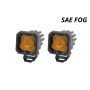 Diode Dynamics DD6848P Stage Series C1 LED Pod - Yellow SAE Fog Standard ABL (Pair)