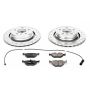 PowerStop K3030 Z23 Daily Driver Carbon-Fiber Ceramic Brake Pad and Drilled & Slotted Rotor Kit