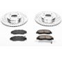 PowerStop K1237 Z23 Daily Driver Carbon-Fiber Ceramic Brake Pad and Drilled & Slotted Rotor Kit