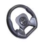 NRG Carbon Fiber Steering Wheel (320mm) CF Center Plate & Two-Tone Carbon w/Leather Trim Handles