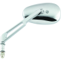 BikeMaster 601141 Harley Highrise Mirror 6-1/16in Stem - Each - Chrome