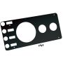 Kentrol 76-86 Jeep CJ Gauge Cover Without Radio Opening - Powdercoat Black