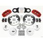 Wilwood 140-12947-R Dynapro 6 Front Hub Kit 12.19in Red 1965-1969 Mustang Disc & Drum Spindle