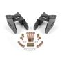 BMR 64-72 Chevy Chevelle Rear Control Arm Relocation Brackets - Black Hammertone
