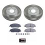 PowerStop SC1382 Semi-Coated Rotor and Low-Dust Ceramic Brake Pad Kit