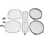 Kentrol 97-06 Jeep Wrangler TJ Wire Mesh Guard Set 6 Pieces - Powdercoat Black