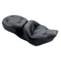 Mustang Motorcycle 75466 Mustang 97-07 Harley Rd King, 06-07 Str Glide, 00-05 Eagle Tour 1PC Seat w/Blk Pearl Studs - Black