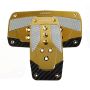 NRG PDL-450CG Aluminum Sport Pedal A/T - Red w/Chrome Gold Carbon
