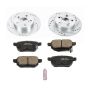 PowerStop K6097 Z23 Daily Driver Carbon-Fiber Ceramic Brake Pad and Drilled & Slotted Rotor Kit