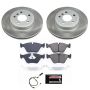 PowerStop SC5298 Semi-Coated Rotor and Low-Dust Ceramic Brake Pad Kit