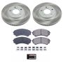 PowerStop SC5258 Semi-Coated Rotor and Low-Dust Ceramic Brake Pad Kit