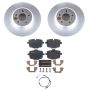 PowerStop ESK6037 Genuine Geomet Coated Rotors, ECE-R90 Brake Pads + Hardware Kit