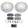 PowerStop SC196 Semi-Coated Rotor and Low-Dust Ceramic Brake Pad Kit