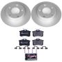 PowerStop ESK4845 Genuine Geomet Coated Rotors, ECE-R90 Brake Pads + Hardware Kit