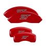 MGP 10231SST1RD 4 Caliper Covers Engraved Front & Rear No bolts/ST Red finish silver ch